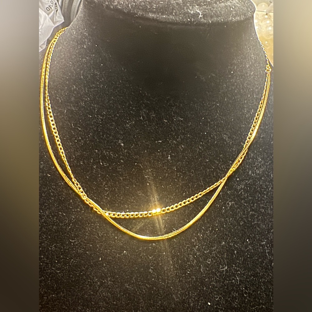 Ettika Multiple Layered 18k Gold Plated Chain Necklace
